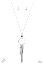 Load image into Gallery viewer, Tastefully Tasseled Silver Necklace - Paparazzi Accessories
