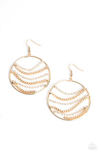 Load image into Gallery viewer, Fighting Fortune Gold Earrings - Paparazzi Accessories
