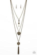 Load image into Gallery viewer, Love Opens All Doors Brass Necklace - Paparazzi Accessories
