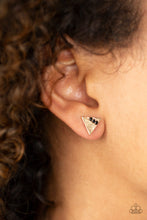 Load image into Gallery viewer, Pyramid Paradise Black Post Earrings Paparazzi 
