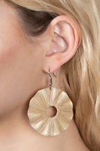 Load image into Gallery viewer, Fan The Breeze Brown Earrings - Paparazzi Accessories
