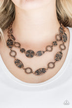 Load image into Gallery viewer, Trippin On Texture Copper Necklace Paparazzi
