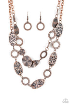Load image into Gallery viewer, Trippin On Texture Copper Necklace - Paparazzi Accessories

