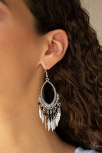Load image into Gallery viewer, One Way Flight Black Earrings Paparazzi 
