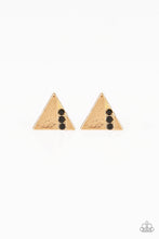 Load image into Gallery viewer, Pyramid Paradise Black Post Earrings - Paparazzi Accessories
