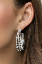 Load image into Gallery viewer, Cosmopolitan Cool White Earrings - Paparazzi Accessories
