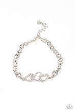 Load image into Gallery viewer, Desirable Dazzle White Bracelet - Paparazzi Accessories
