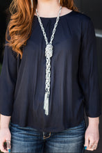 Load image into Gallery viewer, SCARFed For Attention Silver Necklace - Paparazzi Accessories
