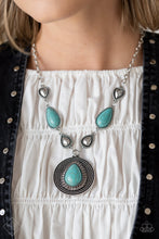Load image into Gallery viewer, Saguaro Soul Trek Blue Necklace - Paparazzi Accessories
