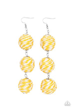 Load image into Gallery viewer, Laguna Lanterns Yellow Earrings - Paparazzi Accessories

