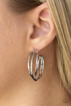 Load image into Gallery viewer, City Contour Silver Earrings - Paparazzi Accessories

