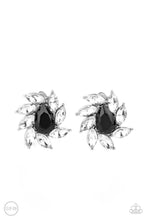 Load image into Gallery viewer, Sophisticated Swirl Black Clip On Earrings - Paparazzi Accessories
