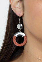 Load image into Gallery viewer, ENTRADA At Your Own Risk Brown Earrings - Paparazzi Accessories
