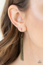 Load image into Gallery viewer, Courageous Contour Brass Necklace - Paparazzi Accessories
