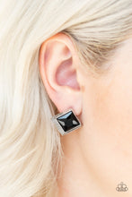 Load image into Gallery viewer, Stellar Square Black Earrings - Paparazzi Accessories
