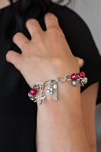 Load image into Gallery viewer, Lady Love Dove Red Bracelet - Paparazzi Accessories
