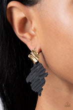 Load image into Gallery viewer, Crimped Couture Gold Post Earrings - Paparazzi Accessories
