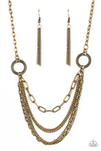 Load image into Gallery viewer, Chains of Command Brass Necklace - Paparazzi Accessories
