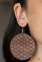 Load image into Gallery viewer, WEAVE Me Out Of It Brown Earrings - Paparazzi Accessories
