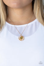 Load image into Gallery viewer, Formal Florals Gold Necklace - Paparazzi Accessories
