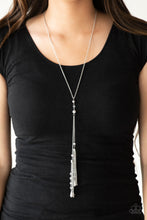 Load image into Gallery viewer, Timeless Tassels Silver Necklace - Paparazzi Accessories
