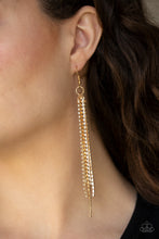 Load image into Gallery viewer, Center Stage Status Gold Earrings Paparazzi
