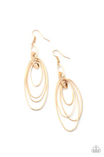 Load image into Gallery viewer, OVAL The Moon Gold Earrings - Paparazzi Accessories
