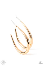 Load image into Gallery viewer, Curve Your Appetite Gold Earrings - Paparazzi Accessories
