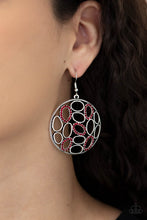 Load image into Gallery viewer, Watch OVAL Me Red Earrings Paparazzi 
