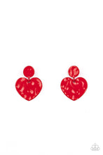 Load image into Gallery viewer, Just A Little Crush Red Post Earrings - Paparazzi Accessories
