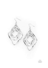 Load image into Gallery viewer, Retro Resplendence Silver Earrings - Paparazzi Earrings
