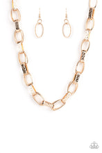 Load image into Gallery viewer, Motley In Motion Gold Necklace - Paparazzi Accessories
