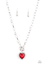 Load image into Gallery viewer, Check Your Heart Rate Red Necklace - Paparazzi Accessories

