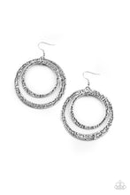 Load image into Gallery viewer, Rounded Out Silver Earrings - Paparazzi Accessories
