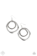 Load image into Gallery viewer, Spinning With Sass Silver Earrings - Paparazzi Accessories
