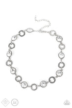 Load image into Gallery viewer, Rhinestone Rollout White Necklace - Paparazzi Accessories
