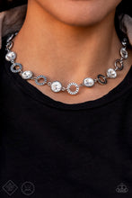 Load image into Gallery viewer, Rhinestone Rollout White Necklace - Paparazzi Accessories
