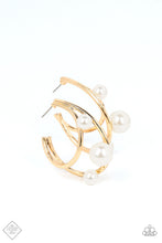 Load image into Gallery viewer, Metro Pier Gold Hoop Earrings - Paparazzi Accessories
