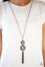Load image into Gallery viewer, Timelessly Tasseled Black Necklace - Paparazzi Accessories

