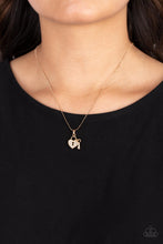 Load image into Gallery viewer, You Hold My Heart Gold Necklace - Paparazzi Accessories
