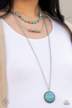 Load image into Gallery viewer, Sahara Symphony Blue Necklace - Paparazzi Accessories
