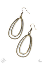 Load image into Gallery viewer, Lend Me Your Lasso Brass Earrings - Paparazzi Accessories
