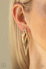 Load image into Gallery viewer, Point-BANK Gold Post Earrings Paparazzi 

