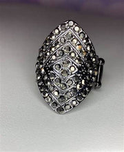 Load image into Gallery viewer, Plead Glitzy Black Ring - Paparazzi Accessories
