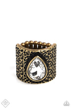 Load image into Gallery viewer, Singed Shape Brass Ring - Paparazzi Accessories
