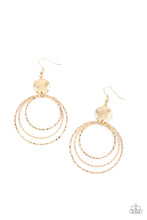Load image into Gallery viewer, Universal Rehearsal Gold Earrings - Paparazzi Accessories
