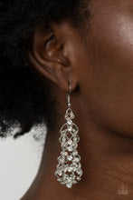 Load image into Gallery viewer, Diva Decorum White Earrings - Paparazzi Accessories
