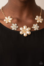 Load image into Gallery viewer, Fiercely Flowering Gold Necklace - Paparazzi Accessories
