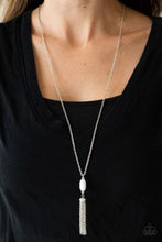 Load image into Gallery viewer, Tassel Tease White Necklace - Paparazzi Accessories
