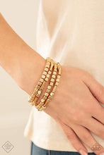 Load image into Gallery viewer, Metro Materials Gold Bracelet - Paparazzi Accessories
